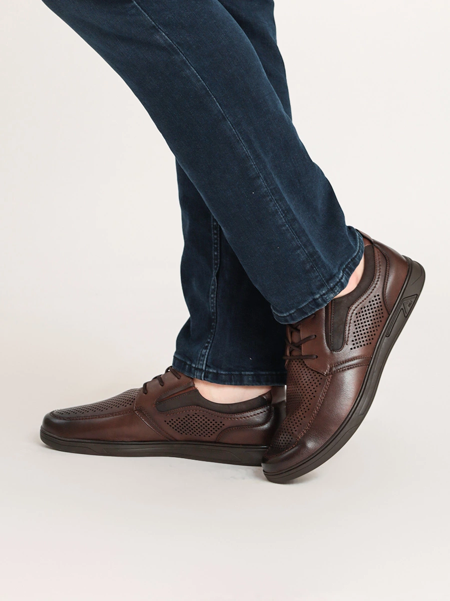 Туфли коричневые с эффектом патины